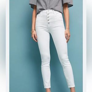 J Brand Lillie High Rise Crop Skinny in White